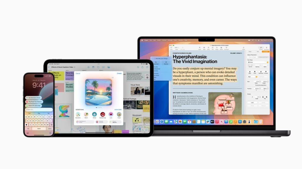 A Apple Intelligence, aplicação de inteligência artificial exclusiva dos dispositivos Apple, está chegando com as atualizações de software da marca