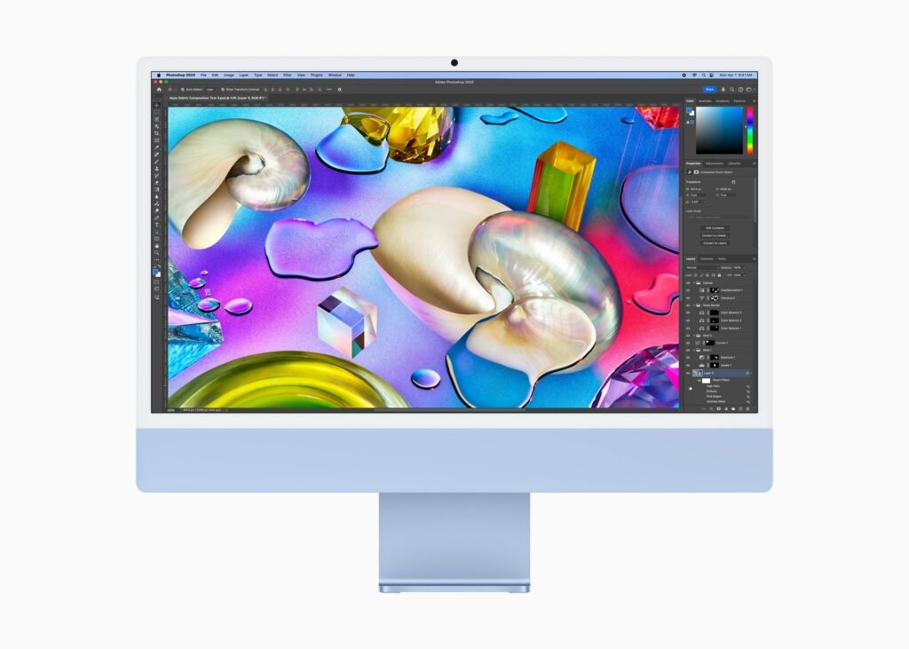 Identidades visuais, ilustrações, projetos 3D? O iMac oferece desempenho de sobra para designers realizarem os trabalhos gráficos mais exigentes.