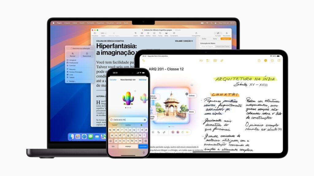 A Apple Intelligence está disponível em português e, junto aos novos recursos para dispositivos, proporciona mais eficiência aos usuários