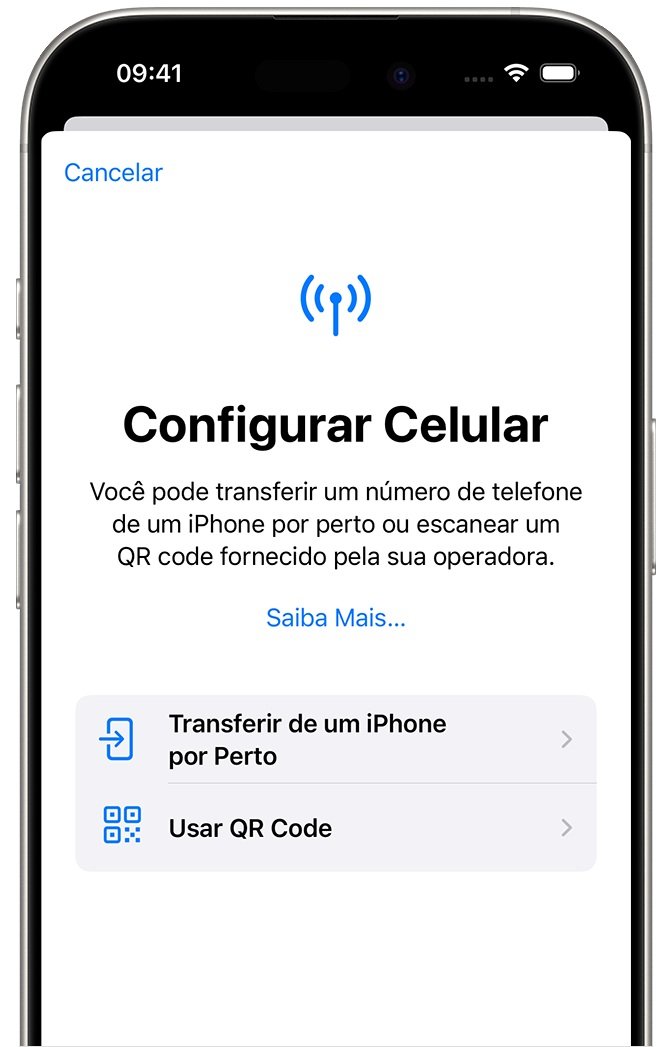 Como configurar o eSim no iPhone