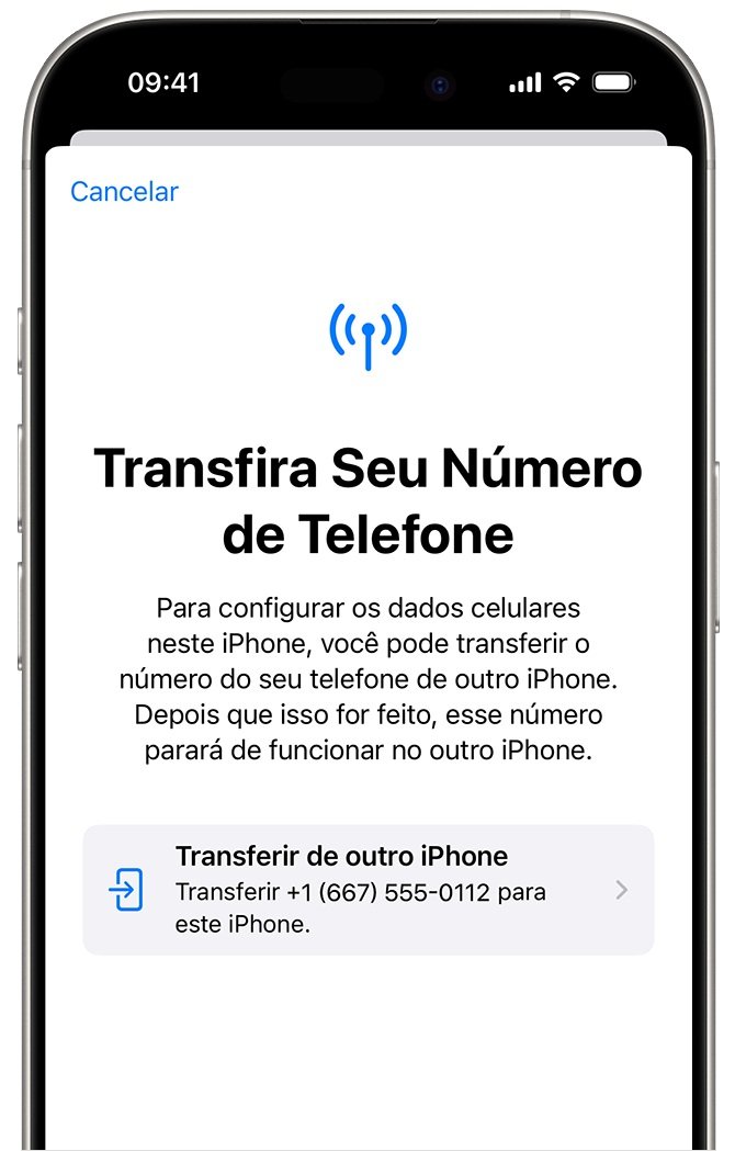 Como transferir SIM físico para eSIM no iPhone