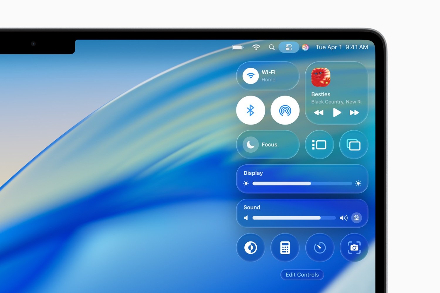 Central de Controle do macOS Tahoe 26