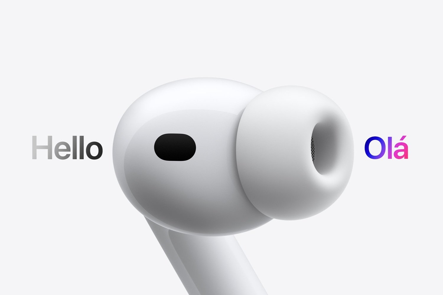 Descubra os novos AirPods com tradução ao vivo. Comunicação em vários idiomas, som imersivo e recursos fitness em um só dispositivo