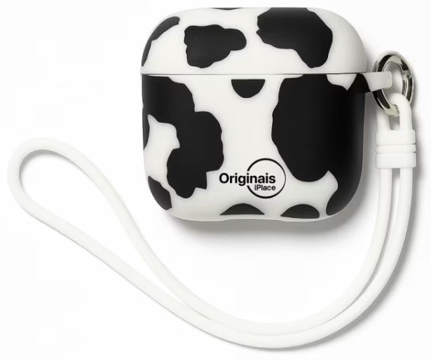 case-airpods-4-animal-print-cow-originais-iplace