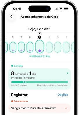 acompanhamento de gravidez no Apple Watch