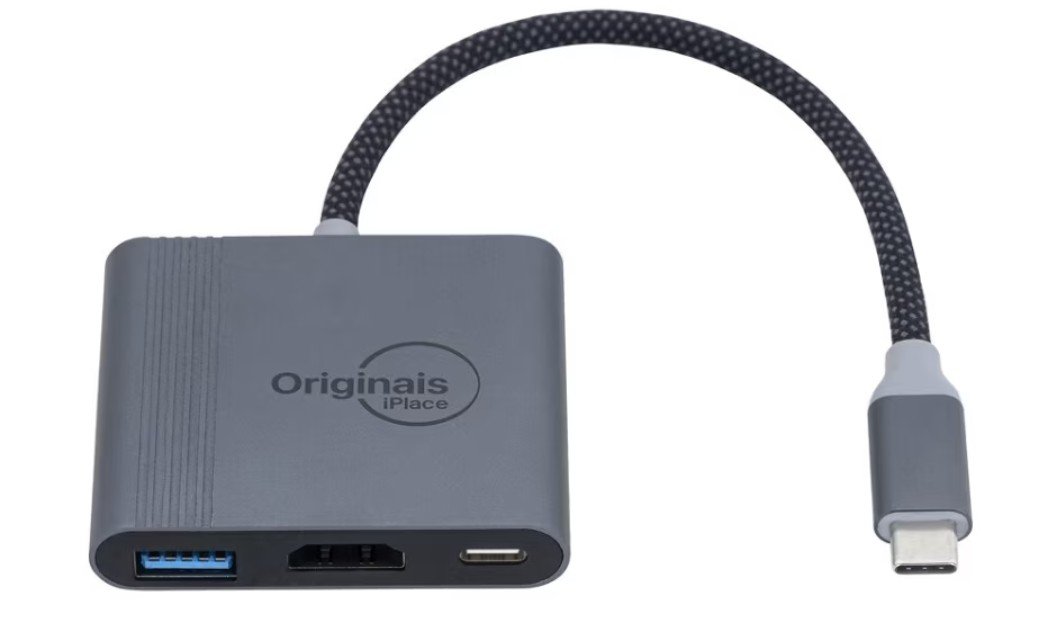 adaptador multiportas 3-em-1