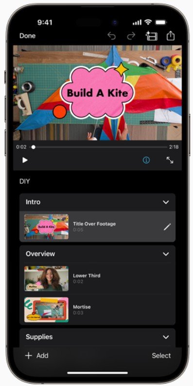 iMovie no iPhone