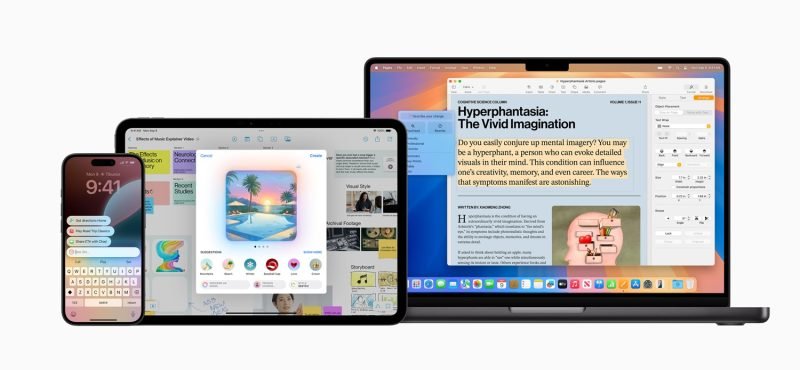 A Apple Intelligence, aplicação de inteligência artificial exclusiva dos dispositivos Apple, está chegando com as atualizações de software da marca