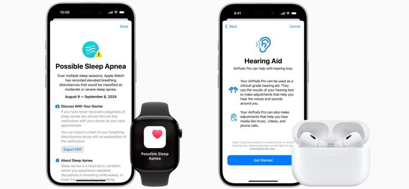Os recursos do Apple Watch e dos AirPods ajudam a acompanhar sono, saúde auditiva e outros sinais, com informações úteis para cuidar do bem-estar
